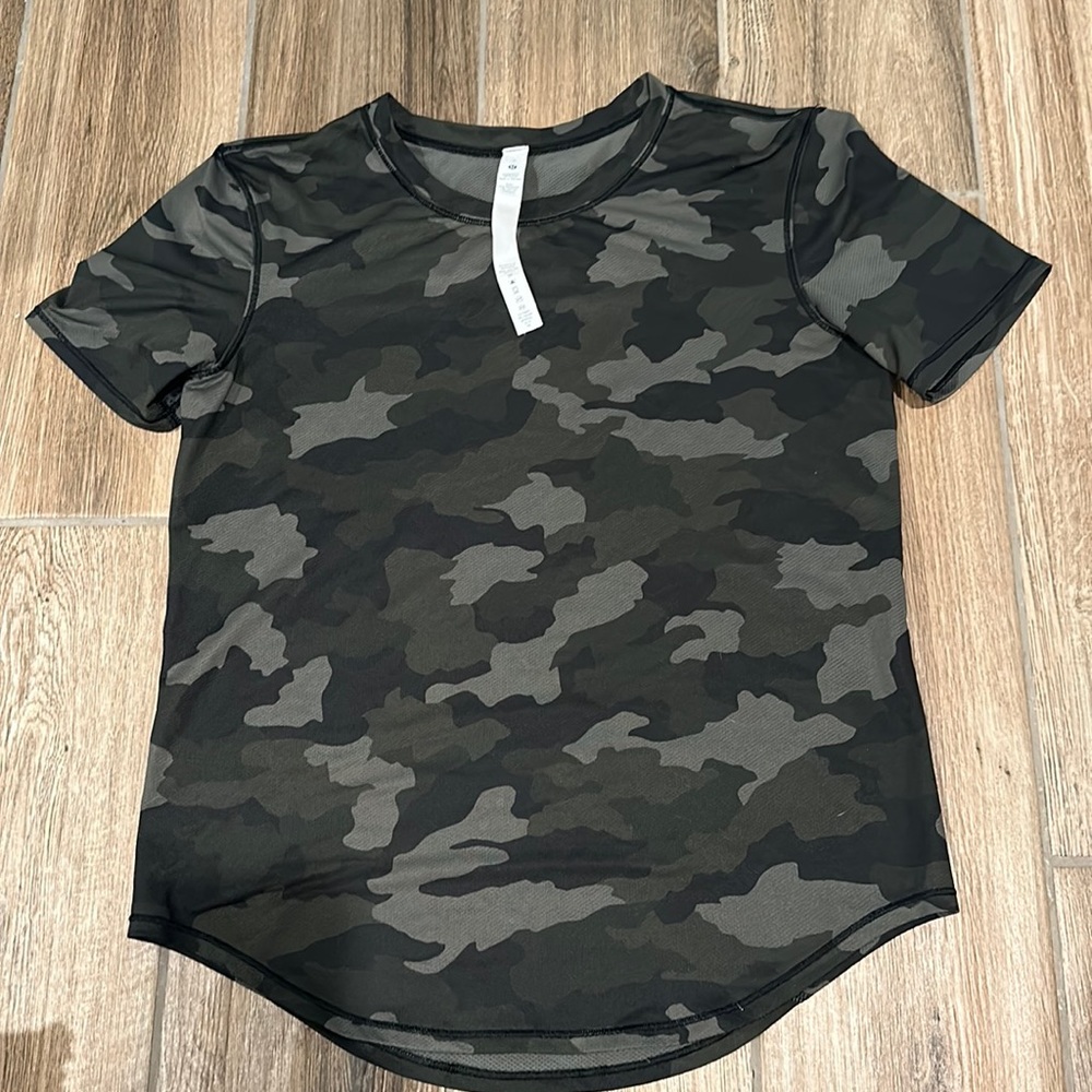 Camo Lululemon Running and Training T-Shirt